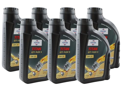 Fuchs 7 Litros TITAN GT1 FLEX 5 SAE 0W-20 Aceite de Motor