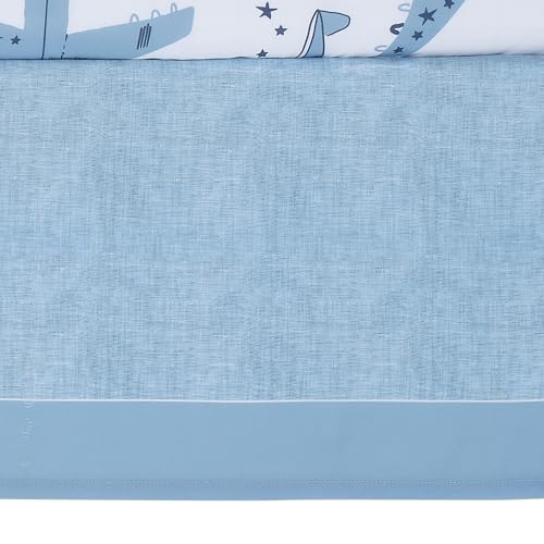 Image of Bedtime Originals Little Aviator 3-Piece Airplane Nursery Baby Crib Bedding Set, Blue