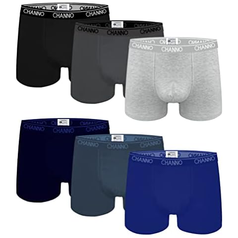 Channo Boxers de Algodón Básicos Ajustados de Color Rojo Liso Cover