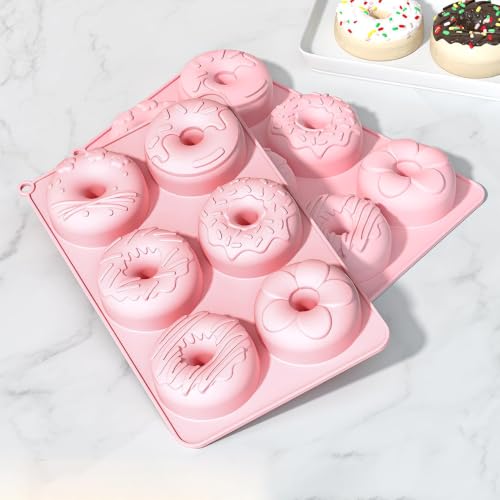 Molde de silicona para donuts antiadherente con 6 cavidades para horno 4
