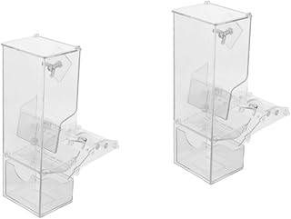 Yardwe Hanging Parrot Feeder 2pcs Bird Feeder pet Food Container Parakeet Budgie Feeder Parrot Automatic Feeder to Feed Bird Food Finch Bird Feeders