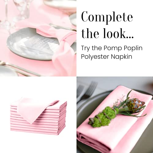 Pomp Pink 70" X 120" Inch Premium Polyester Tablecloth | Wrinkle + Stain Resistant Easy Care Fabric | Fits 6Ft Or 8Ft Rectangle Table #TOP4