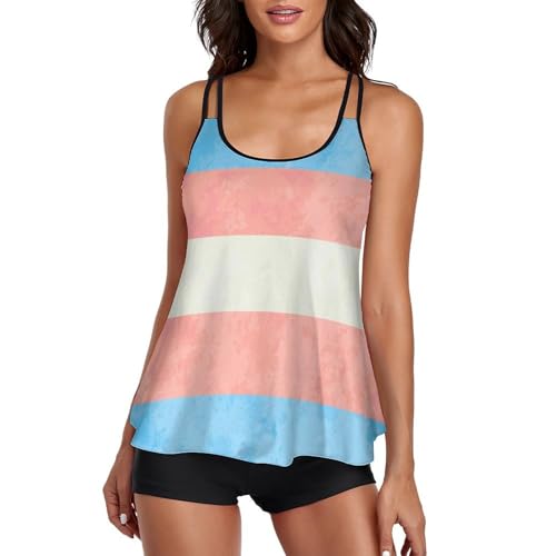 Two Piece Swimsuit for All Women, V Neckline Halter Swimdress Monokini