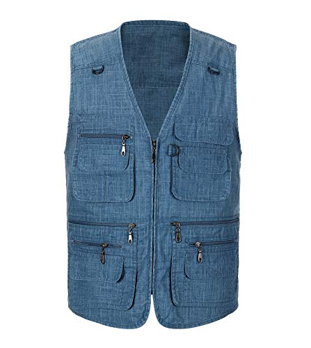 Image of Mens Outdoor Fishing Vest Safari Travel Photography Vests Jacket Multi Pocket