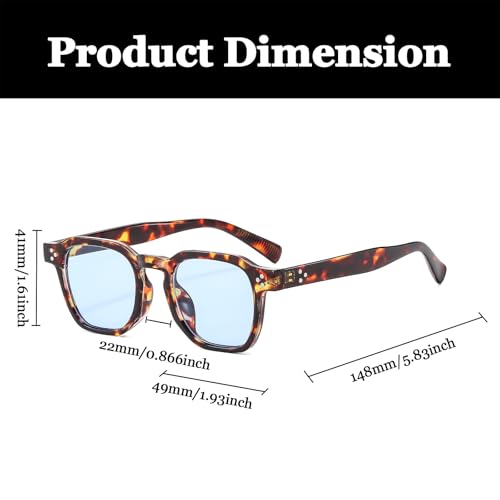 LJCZKA Small Polygon Sunglasses for Men and Women Retro Square Sunglasses Vintage Shades UV400 Protection3