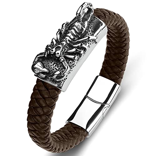 Men's Bracelet with Engraving, Surfer Bracelets Eagle Charm Bracelets Bracelet Stainless Steel with Magnetic Clasp Men Gifts