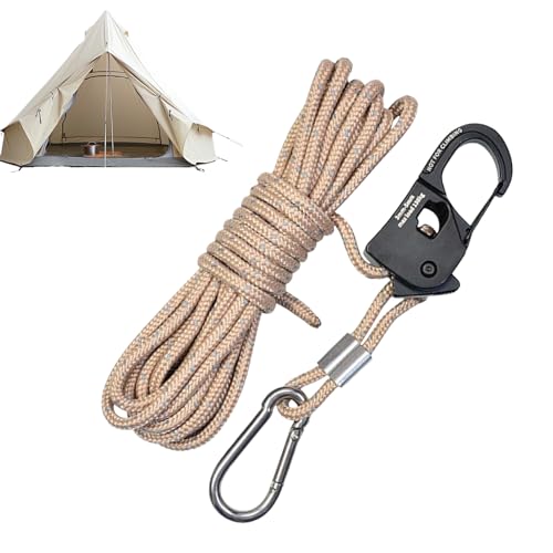Cuerda de camping | Cuerda de nailon resistente al viento | 4 mm cuerda automática para camping | para senderismo, refugio, mochilero, escalada, kayak, planta, lámpara para plantas, aventura, picnic