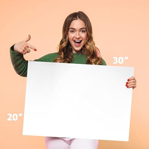 Image of Flipside Products 20 inch x 30 inch White Corrugated Project Sheet, Sign Making, Artwork, Crafts, Mount Photos, Pack of 10