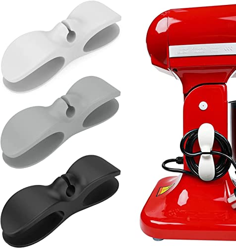 MacroHu 3X Organisateur Adhésive pour Appareils Cuisine Enrouleur de Cordon Support de Cordon Organisateur de Cable pour Appareils Organisateur Cuisine Support Electromenager Cuisine Range Cable Cover