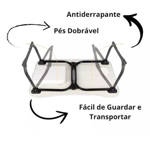 Mesa Portátil Para Notebook Ergonômico Para Uso Em Cama Sofá Home Office Escritório Dobrável Suporte