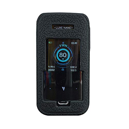 DSC-Mart Texture Case for Vaporesso Luxe Nano 80W Box Mod Protective Silicone Rubber Sleeve Cover Shield Wrap (Black)
