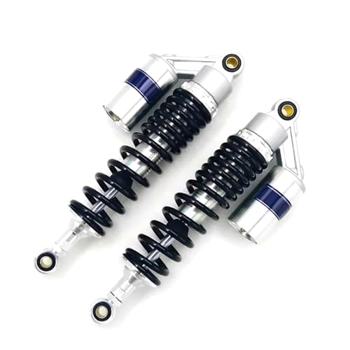 交換用ショック オートバイユニバーサル 8 ミリメートルショック交換ショックアブソーバー 340 ミリメートル に適合するスズキ GS450 GS1000G(Black-silver)