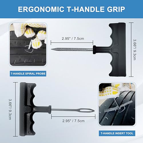 Image of TT-M29 TubelessTire Repair Kits-29 PCS Universal,Upgrade T-HandleTyre Plug Kit Emergency Puncture Repair Kit for Cars Motorcycles