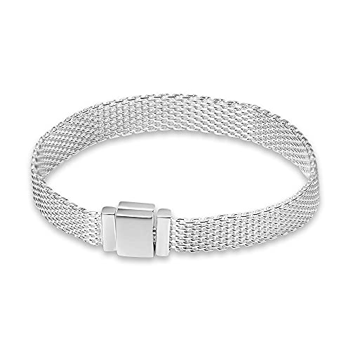 KUNSIR Jewelry Bracelet for with Reflexions clip-on charms,925 Sterling Silver Jewelry Bracelet Fit Gift for Women