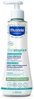 Mustela Stelatopia+ Hidratante Relipidante Antiprurido 300 ml - Hidratação Imediata e Profunda para Peles Secas e Extremamente Secas Seguro Para Bebês, Crianças e Adultos - Sem Fragrância - Stelatopia