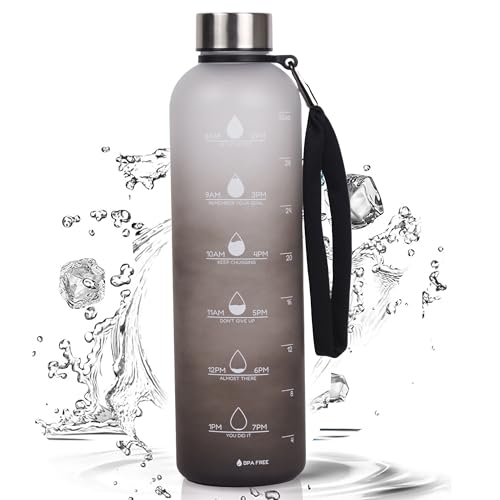 K-VIBE Premium Tritan Trinkflasche 1L – Auslaufsicher & Kohlensäure-geeignet – Sportflasche für Gym, Schule & Büro – BPA-frei & langlebig – Fitness & Sporttrinkflasche
