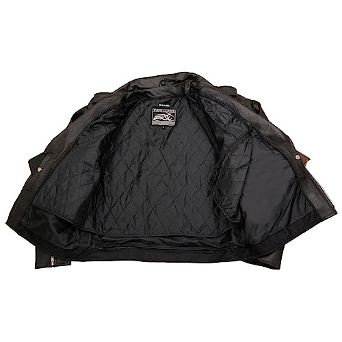 EVENT LEATHER EL5411 Men's Black Classic Side Lace Motorcycle Leather Jacket – Motorcycle Riding Jackets