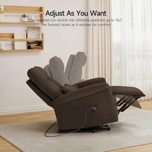 Sillón eléctrico reclinable para adulto mayor tela miniatura 4