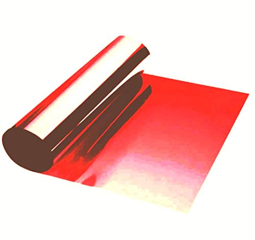 Solux Tira parasol para parabrisas, película de 150x20 cm para colgar, opacidad degradada a color Rojo