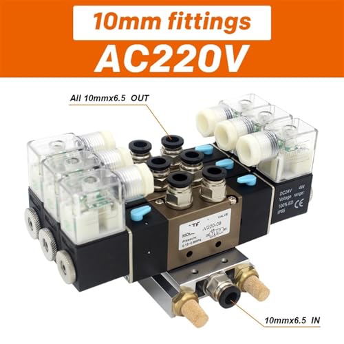 Électrovanne aluminium 4V220-08 2 positions avec silencieux haute qualité