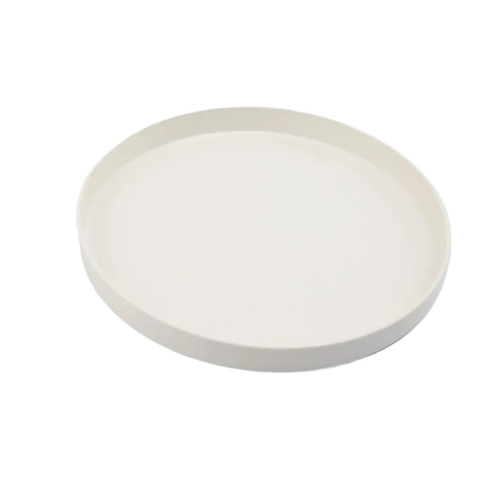 Bandeja para Mesa De Centro Bandeja Redonda for Guardar Joyas, for Sala de Estar, Cocina, decoración del hogar, bandejas for cosméticos y artículos Diversos(White M(30cm))