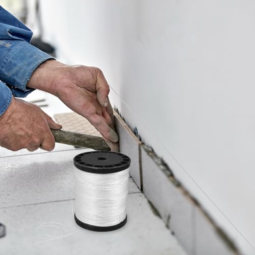 Cuerda de Nylon para Albañilería Resistente, Cordón Trenzado Blanco 2 Rollos 0.195kg Cada Uno Cuerda de Trabajo Pesada para Herramientas y Albañilería miniatura 7