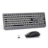 Stabile Drahtlose Verbindung: Die drahtlose Tastatur und Maus Set können mit Windows-Computern, PC, Notebooks usw. verwendet werden. Über den 2-in-1-USB-Empfänger kann das kabellose Tastatur und Maus Set von seenda innerhalb von 10 Metern eine stabile Verbindung herstellen. Plug-and-Play, keine Installation von Treibern oder Software erforderlich.
