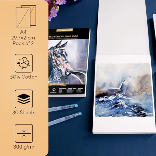 A4 Blocco Carta Acquerello Fogli per Disegno con