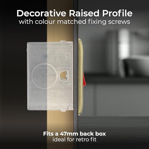 BG Electrical Cooker Control Switch Unit with LED Power Indicator, Single Plate, Double Pole, Nexus Metal, Antique Brass, 45A, NAB74