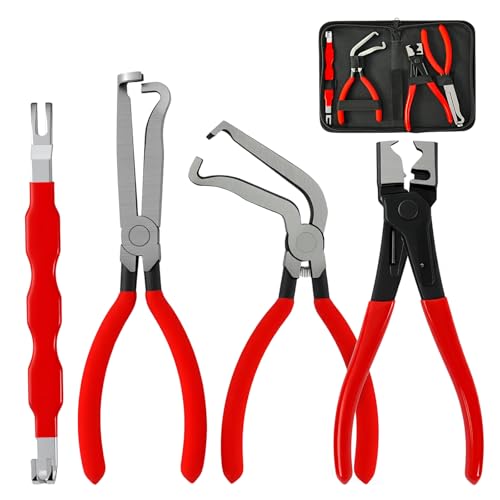 RYVATICA 4 PCS Automotive Electrical Disconnect Plier Set,60-Degree Disconnect Pliers Double Headed and Wide-Mouth Design for Professional and DIY Use(with Storage Bag)