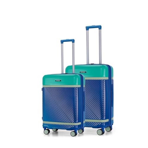 Image of Provogue Linea Hard-Sided PP Trolley Bag Set of 2 | Expandable Space with 8 Wheels Trolley Bags for Travel | Lightweight with TSA Lock | 3 Year Warranty (Provogue Blue)