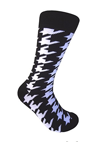 Triple M Plus Men's Various Black/White Dress socks,One size fits most men;Sock Size 10-13.