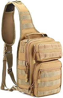 UBORSE Tactical Military Chest Bag MOLLE Sling Bag Crossbody Shoulder Bag Army Assault Backpack for Hiking, Cycling, Traveling, Camping
