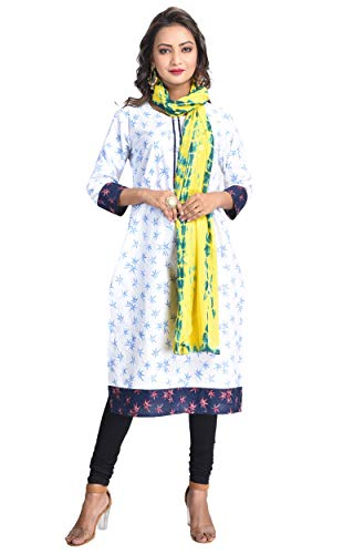 Image of Women's Pure Cotton Multi-Colored Traditional Authentic Tie Dye with Bandhej Bandhani Dupatta Chunni