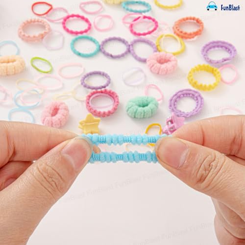 Image of FunBlast Hair Accessories Combo for Girls - Colorful Hair Bands, Hairpins, Ponytail Holders, Headbands for Girls, Toddlers, Multipurpose Kids Hair Accessories Set, Birthday Gift for Girl's (1074)