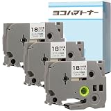 【brother互換】ピータッチ 互換テープ TZe-241 幅18mm (黒文字/白テープ) 長さ8m ブラザー ピータッチキューブ対応