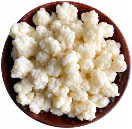 Kelifta by Feelgood Kefir®- Live Premium Large Sized Milk Kefir Grains (20g) | 95+ Live Active Strains* | Includes Strainer & Spoon | Reusable & Multiplying | Kefir Probiotic