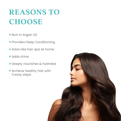 Image of O3+ Oil De Moroccan Hair Spa Kit With Argan Oil Hair Mask For All Hair Type | 40gm+23ml