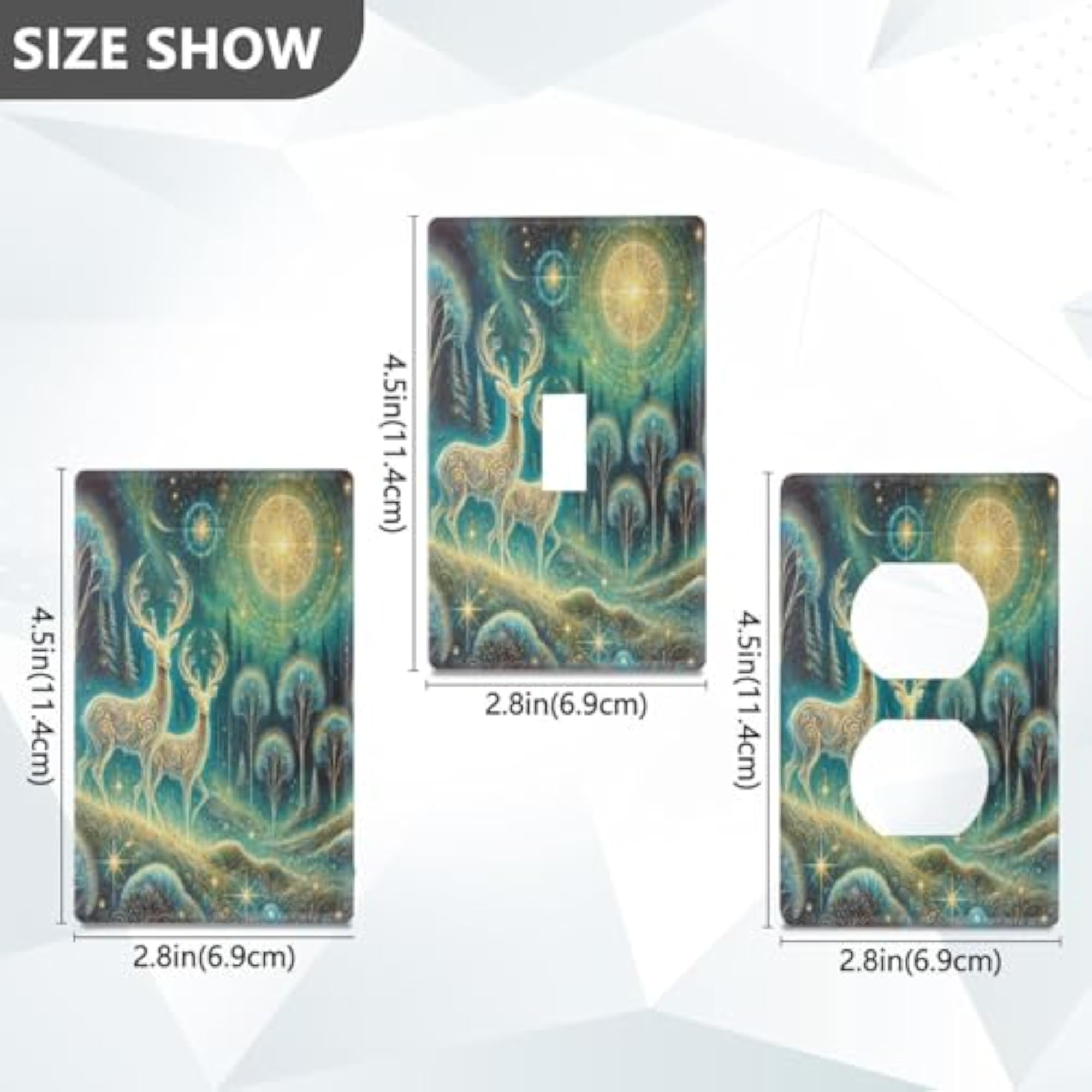 Deer Starry Sky Light Switch Cover Decorative Wall Plate