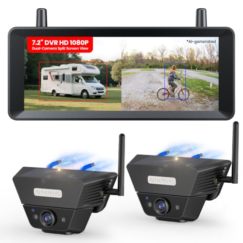 Image of AUTO-VOX 2 Solar Magnetic Wireless Backup Camera, Watch Rear and Side Views