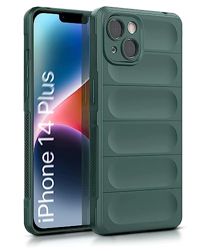 Image of WOW IMAGINE Ultimate Silicon Back Cover Case for Apple iPhone 14 Plus | Military Grade Drop Protection Shockproof Bumper | Anti-Slip Grip | Scratch Proof Micro-Fibre Cloth Inside (Forest Green)