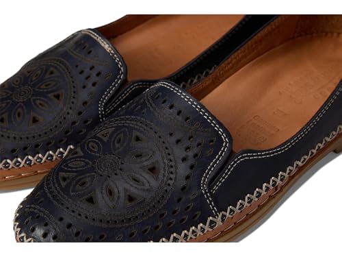 Image of Spring Step Women's Ingrid Loafers - Premium Leather Slip-On with Laser Cutout Design, Elastic Goring and Lightweight Flat Sole for Comfortable Stylish Wear