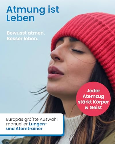 POWERBREATHE Medic Plus I einstellbarer Atemtrainer zur Stärkung der Atemmuskulatur I Inspirationsmuskeltrainer mit 13 Stufen I Atemtrainingsgerät für Atemübungen gegen Kurzatmigkeit