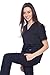 Dagacci Medical Uniform Womens and Mens Scrub Set Unisex Medical Scrub Shirt Top and Pant, Black, X-Large, Short Sleeve