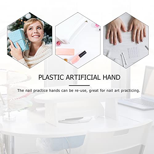 Uonlytech Trem Prego Prática Mão Flexível Móvel Prego Modelo Mão Prego Plastic Art Mão Falso Prática