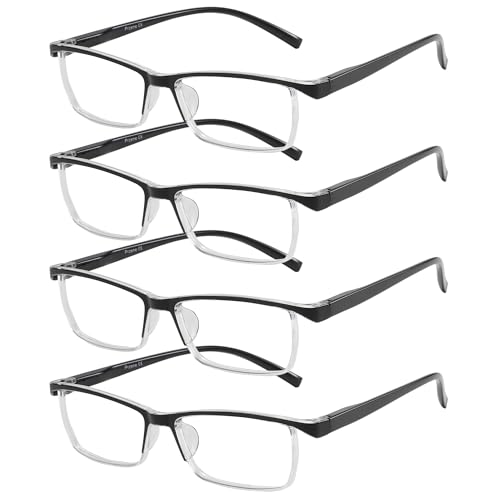 Image of Przene Reading Glasses for Men Women Blue Light Blocking Readers Spring Hinges Lightweight Style Pack