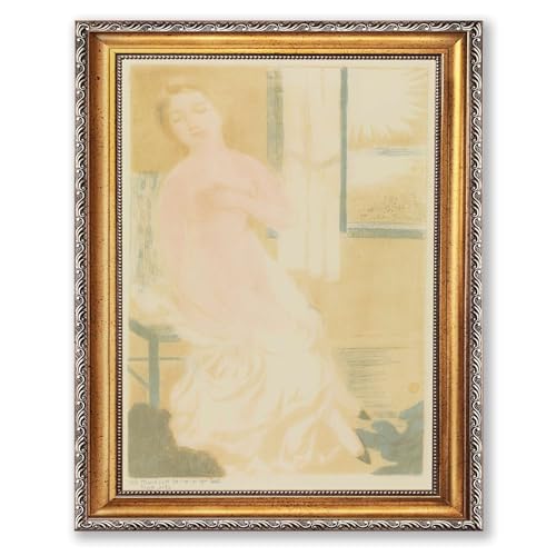 Vintage Framed Nude Woman Portrait Canvas Print Oil Paintings Reproduction