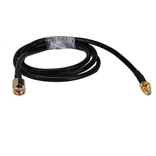 20" RF Coaxial Cable Assembly Electrical Wire SMA Female Bulkhead Straight to SMA Male Connector for RG58 Pigtail Cable Ships from USA