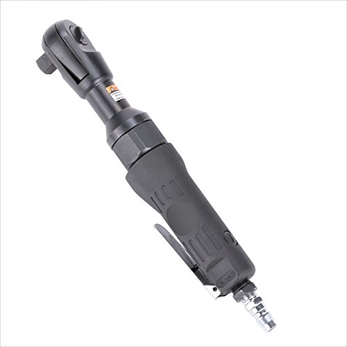 BORNTUN Air Ratchet Wrench 3/8 Inch Pneumatic Ratchet Wrench Drive Tool Heavy Duty Air Wrench Black
