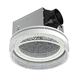 Akicon Bathroom Exhaust Fan, 110 CFM 1.5 Sones Bathroom Fan with Light & Nightlight, Powerful Round Vent Fans with Starry Sky Light for Shower Room, Basement, White
